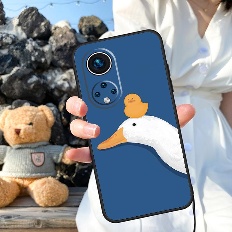 Чехол с изображением мультяшного гуся для Honor Magic 6 5 Lite Pro 50 70 90 Honor X8b X9b X6 X7 X8 X9 X6a X7a X9a X8a