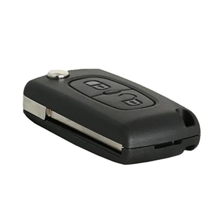 Складной чехол для ключа с 2 кнопками (плип), совместимый с автомобилями Peugeot Citroën