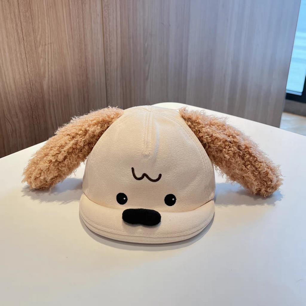 Cute Cartoon Dog Baseball Cap For Kids Boys Girls Autumn Warm Windproof Baby Hat Toddler Casual Outdoor Sun Protection Visor