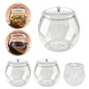 1.1/2.3/4/6L 1pc Flour Grains Candy & Cookie Plastic Jar Hard and Smooth Pot with Lids Clear Airtight Food Storage Canister