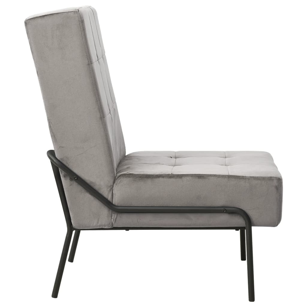 Vidaxl Fotel, 65X79X87 Cm, Jasnoszary, Obity Aksamitem