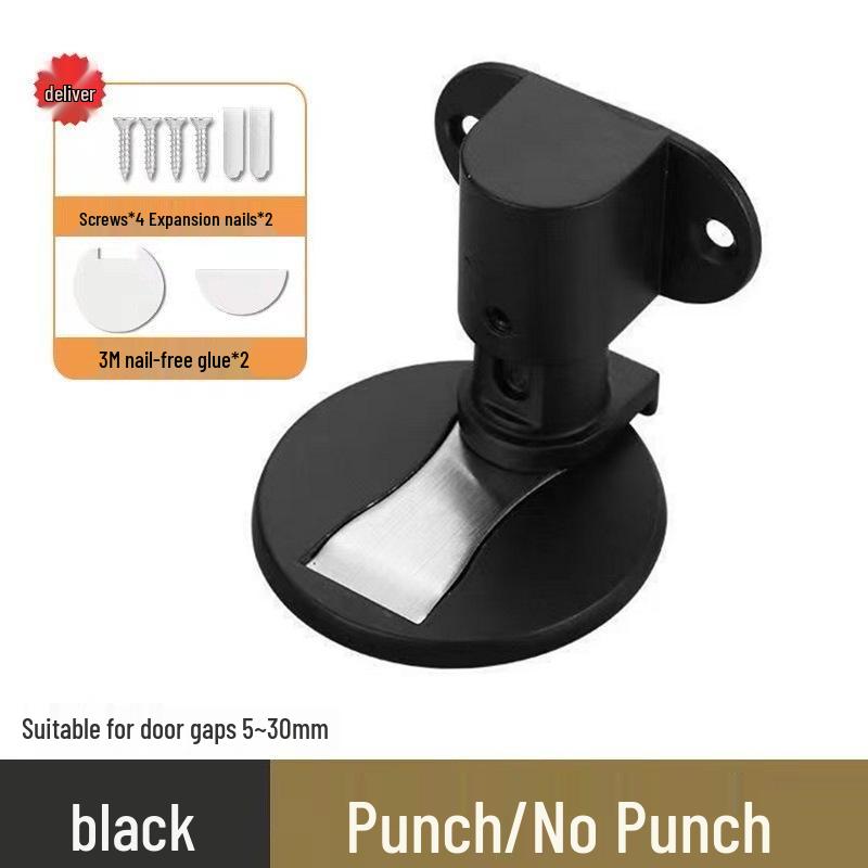 Бесшумный дверной стопор: Бесфрезерный, невидимый напольный бампер для спальни и ванной комнаты