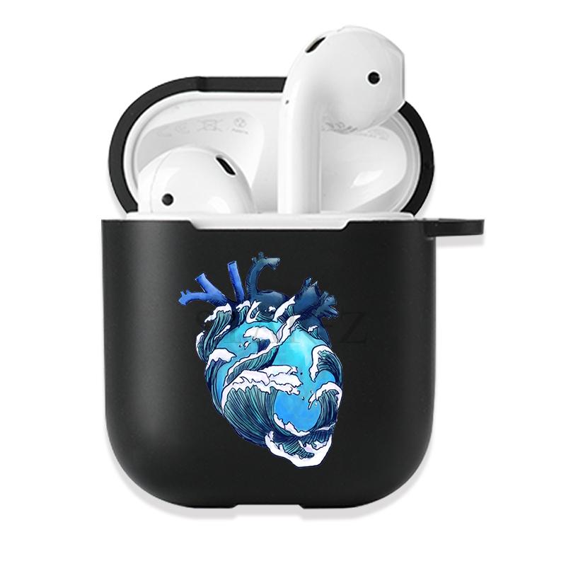 Мягкий черный силиконовый чехол для Apple Airpods Pro 3 2 1 The Great Wave of Kanagawa Bluetooth, беспроводные чехлы для наушников Airpod Cover