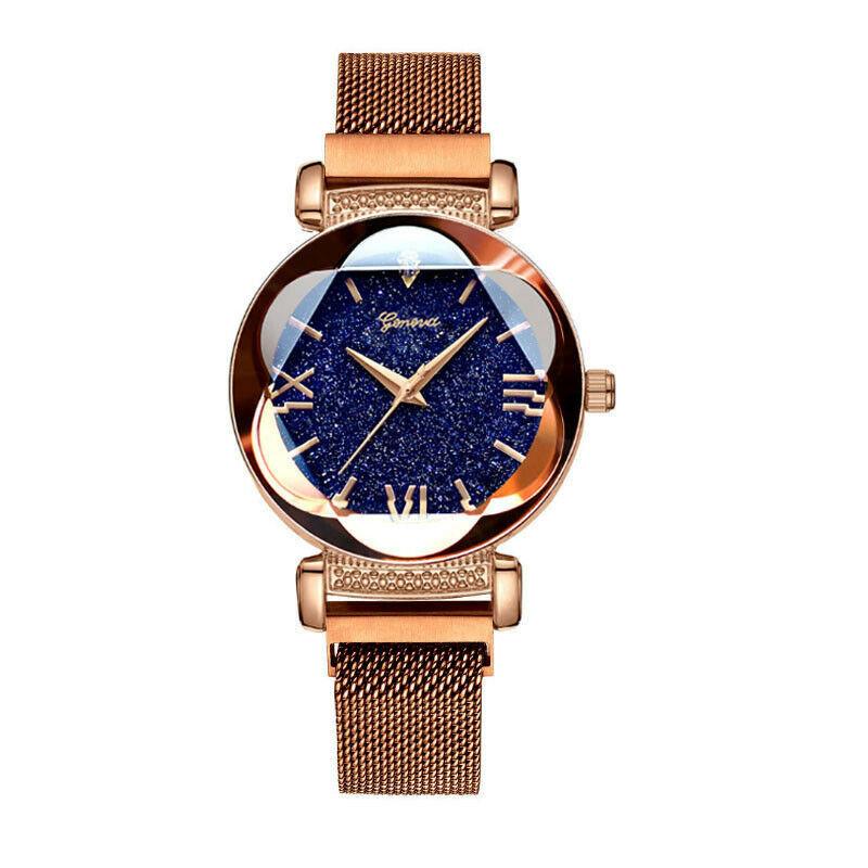 Fashionable Womens Bracelet Watch With Timeless Starry Sky Design And Alloy Case