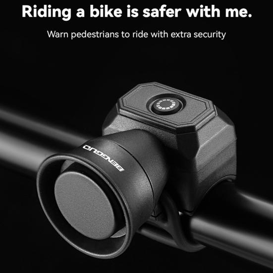 Electric Bike Horn 120dB Loud Sound IPX4 Waterproof USB Rechargeable Mini MTB Road Mountain Bicycle Handlebar Alarm Bell Bike Accessories