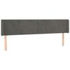 VidaXL LED Headboard Bedroom Furniture Double Bed Accessory Head of Bed Frame Interior Dark Grey 3123023