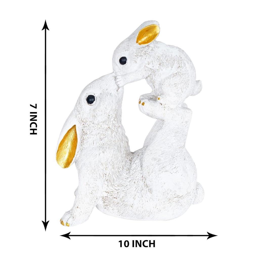 Статуэтка кролика с крольчонком, играющим, для домашнего декора, предмет интерьера, предметы Фэн-шуй и Васту для удачи