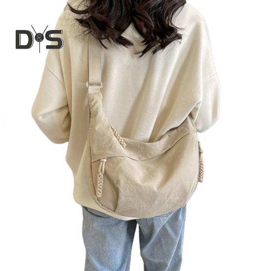 Женская сумка через плечо с регулируемым ремнем, большая вместительная сумка для пельменей, застежка-молния, многокарманный дизайн, сумка-слинг для повседневного использования