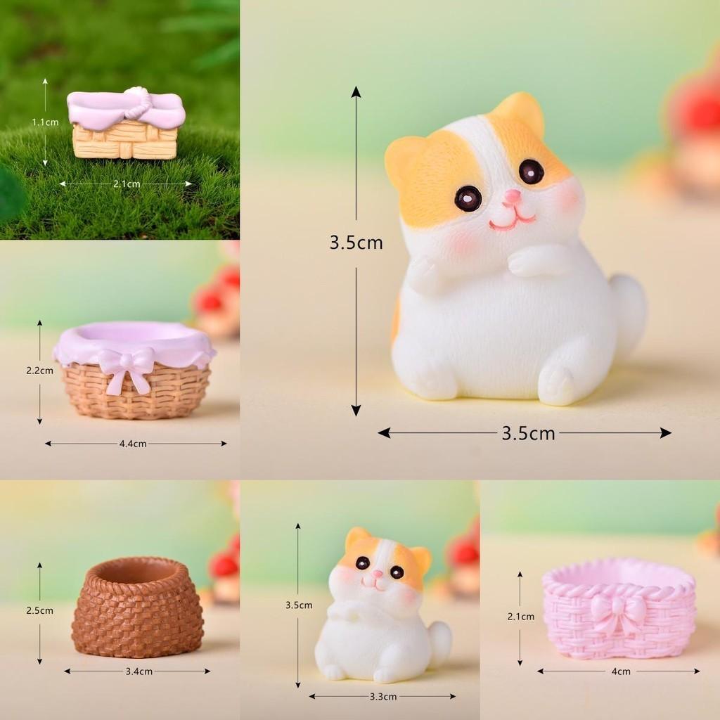 Detailed Resin Orange Tabby Cat Figurines For Creative Garden Projects