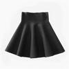 Women High Waist Knitting Woolen Skirt Ladies Slim Elastic Pleated Flared Skirts EMA
