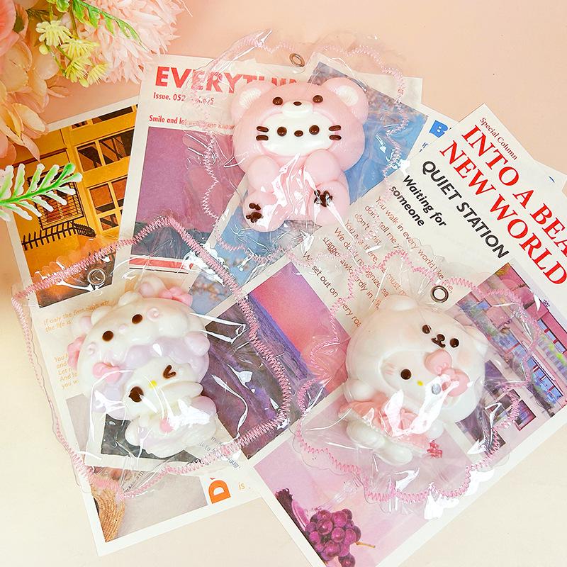 Серия KT Сквиши Силиконовый Животный Крем Слайм Игрушка с Бесшовным Краем