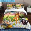 3PCS Classic cartoon Bam Deer 3pcs Bedding,Including 3PCS Duvet Cover And 2pcs Pillowcases Perfect for Christmas,Ideal for Bedroom, Dormitory