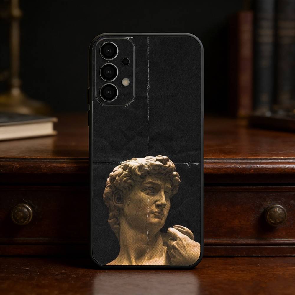 Art Aesthetic David Eyes phone Case For Samsung S25,24,21,22,23,30,Ultra,20,Plus,Fe,Lite,Note Soft Black Cover