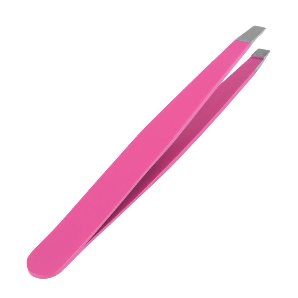 Stainless Steel Eyebrow Trimming Tweezers Practical Eyelash Tweezer Security Non-slip Elastic Sharp  Plucking Beauty Tool