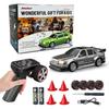 Mini RC Drift Car 1/43 with Gyroscope, 4WD Full Proportional RC Car, 2.4GHZ Hobby Grade Remote Control Cars, RTR Model Vehicle, 20+KM/H High Speed for