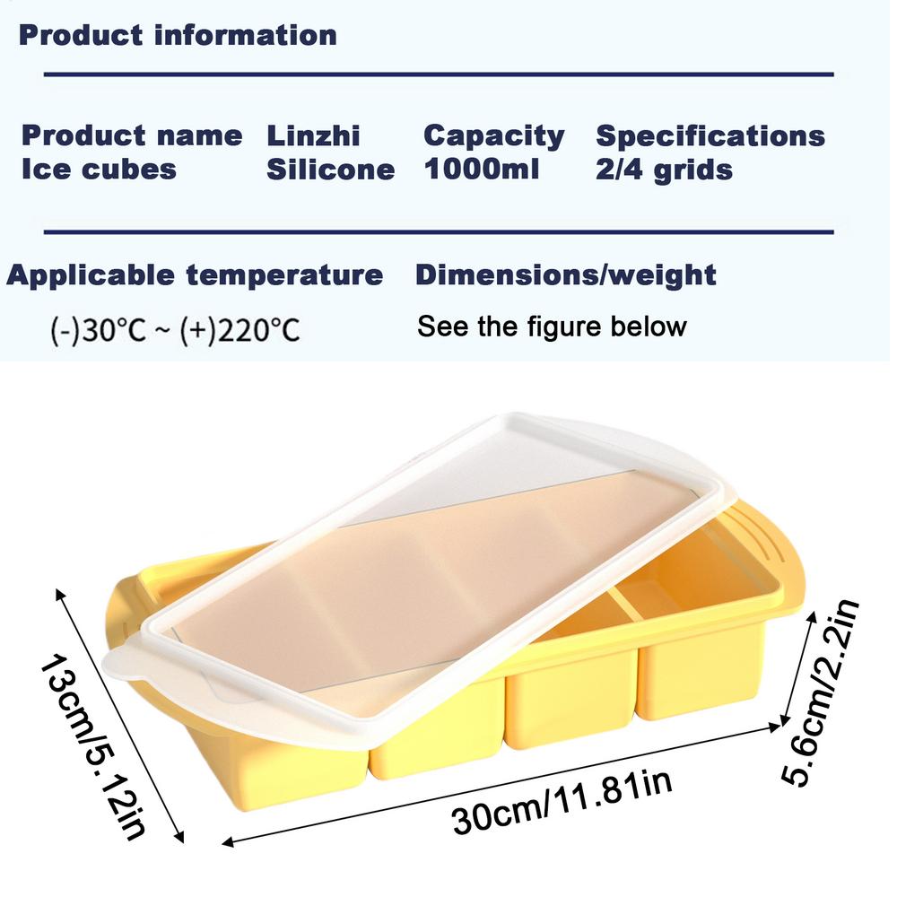 Формы для заморозки продуктов Силиконовые лотки для заморозки порций 4 ячейки Кухонный контейнер Инструмент для жарких дней для вина шампанского ресторана