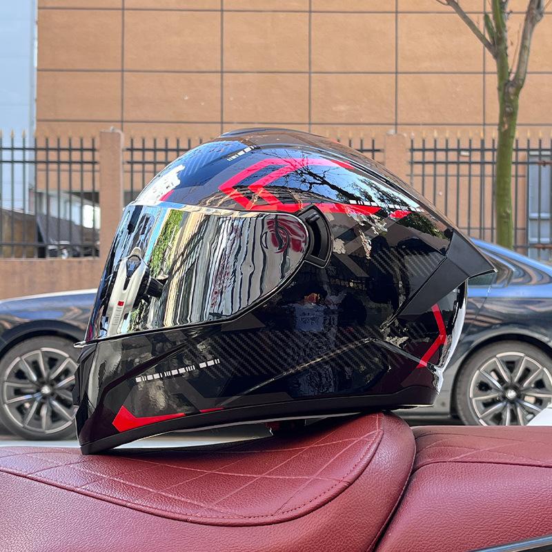 New Motorcycle Helmet Full Face Double Lens Racing Off-road Helmets Capacetes Men Cascos Para Moto DOT Approved Four Season