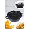 Эмалированная 25 см Чипсы с крышкой Fritz Frying Pouvetal черная