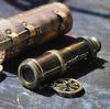 Personalized Working Telescope, Spyglass with Engravable Wooden Case, Brass Monocular Gifts for Backpackers,