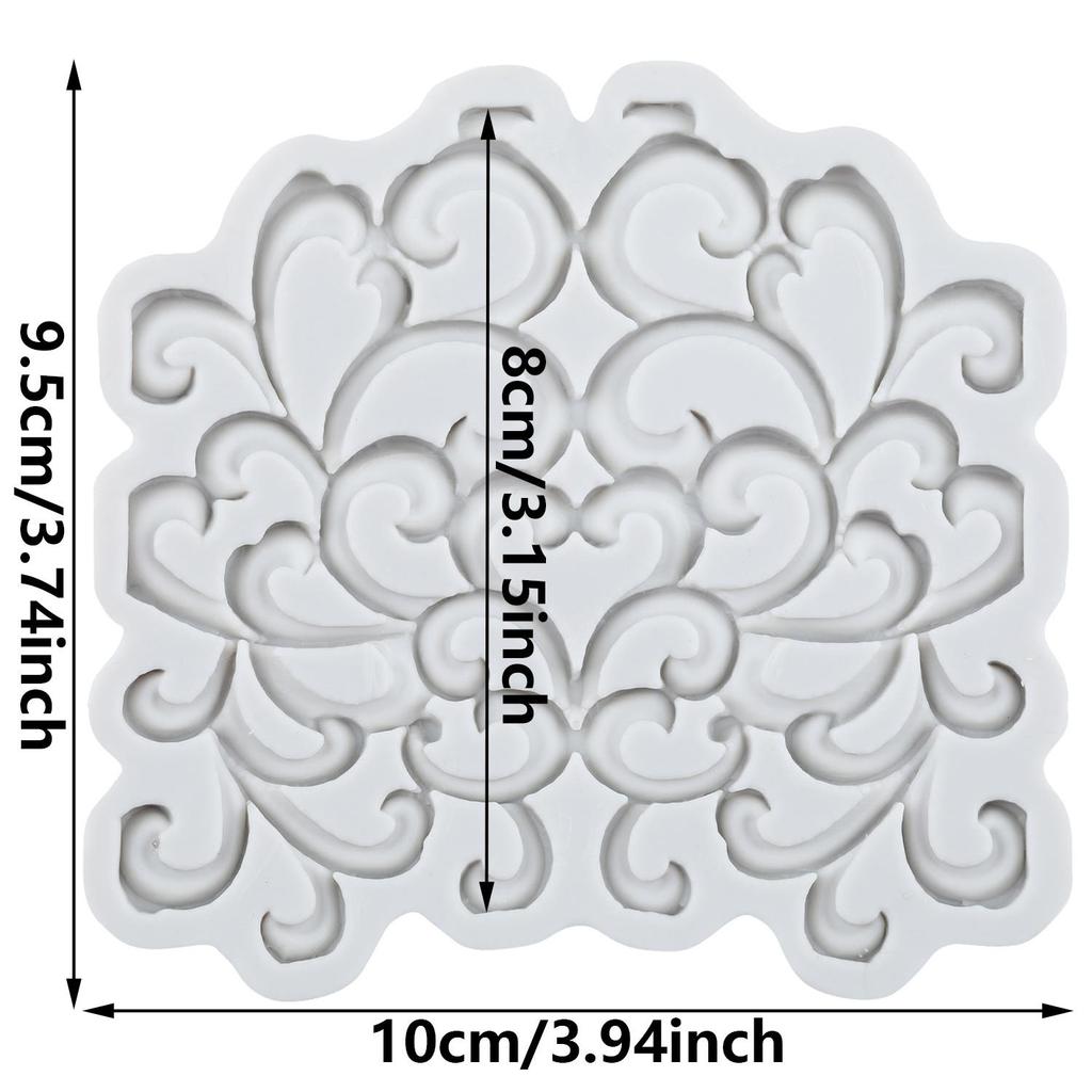 Baroque Silicone Molds Curlicues Scroll Lace Fondant Mold Cake Decorating Tools Cupcake Topper Candy Chocolate Gumpaste Mold