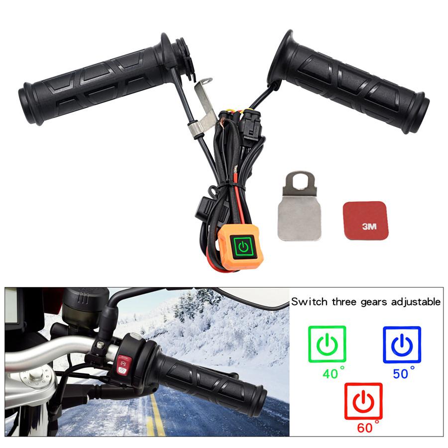 12V Motorcycle 22mm 7/8'' Electric Heat Handlebar 3 Gear Adjustable Temperature