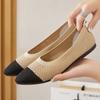 Women's Shoes Spring New Solid Color Knitted Pointed Toe Flat Bottom Flat Heel Casual Breathable Ladies Hollow Out Knitted Shoes