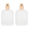 2pcs Glass Perfume Atomizer Bottle Refillable Empty Clear Glass Spray Bottles for Travel 50ml Gold
