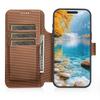 2 в 1 Съемный Флип-карты Solt Карты Solt Магнитный Кожаный Чехол для iPhone 17 Pro max 16 15 14 Ударопрочный Для Magsafe Чехол