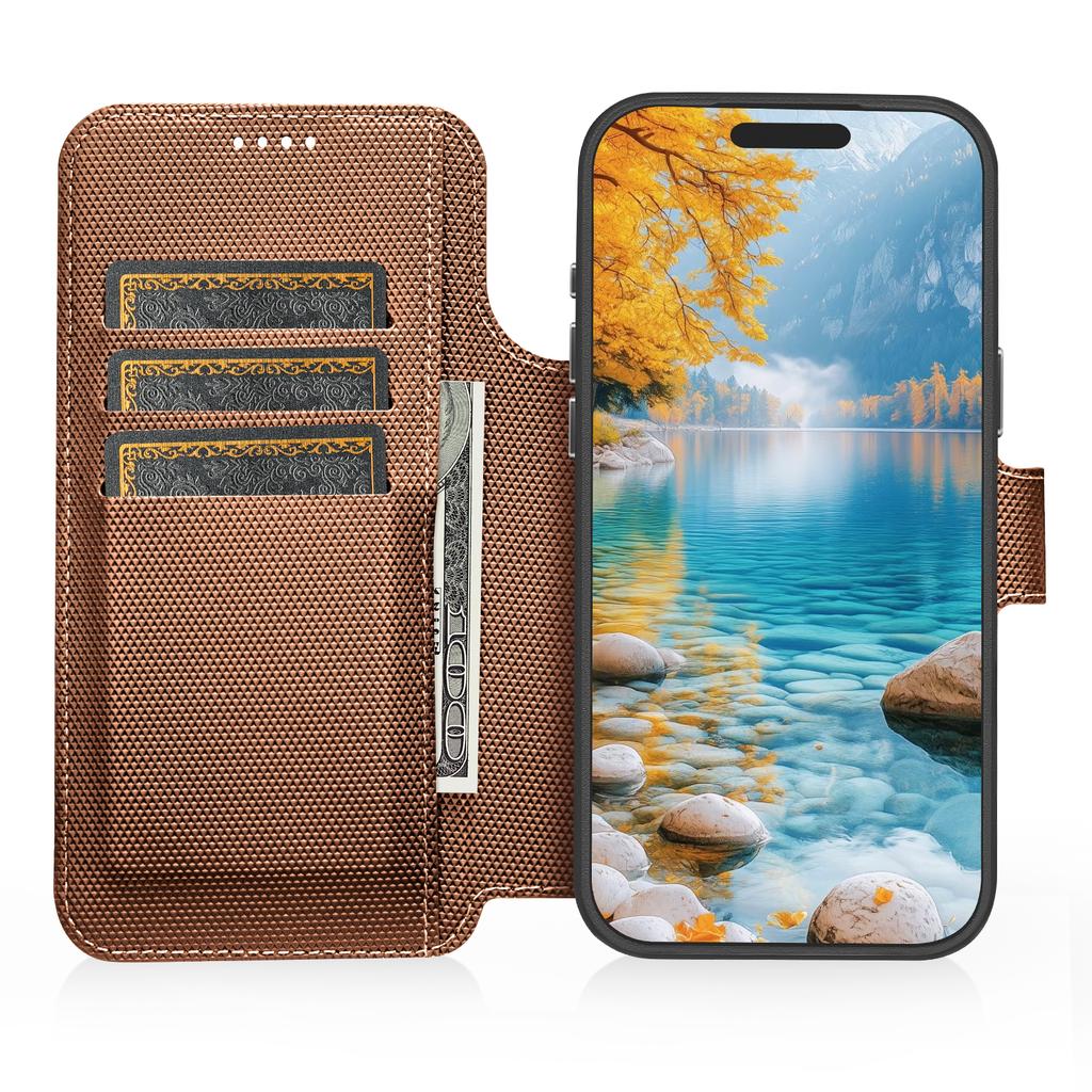2 в 1 Съемный Флип-карты Solt Карты Solt Магнитный Кожаный Чехол для iPhone 17 Pro max 16 15 14 Ударопрочный Для Magsafe Чехол