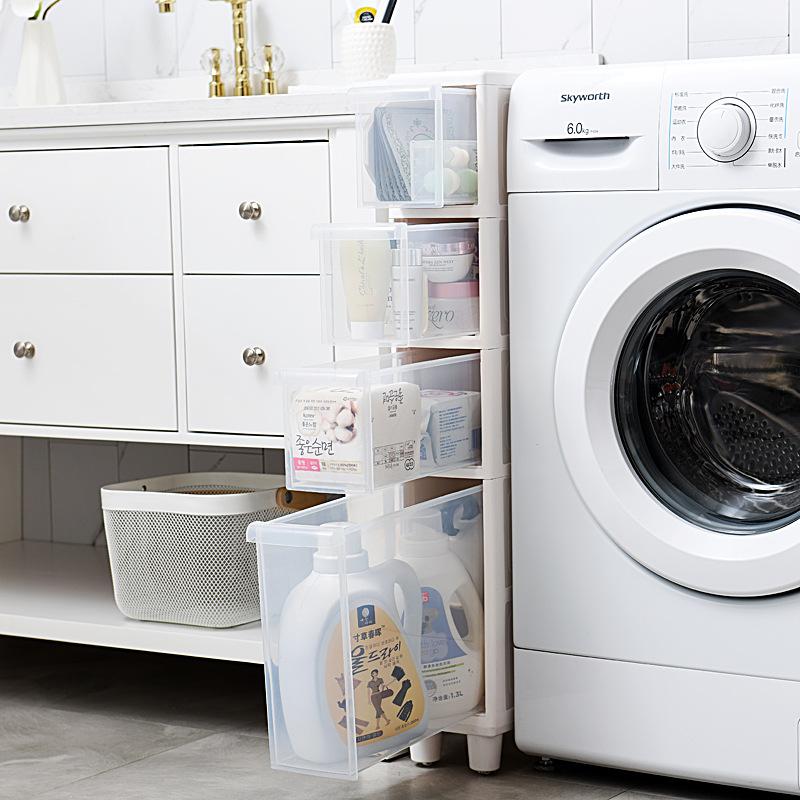 Bathroom/Kitchen Mobile Storage Shelves Magic Seamless Wall Hanging Light Luxury Corner Bathroom Free Punching Rack Holders