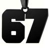 Подвеска-ожерелье с номером 67 из нержавеющей стали для мужчин, отцов, братьев, баскетбольное ожерелье, гипоаллергенное ювелирное изделие, подарок
