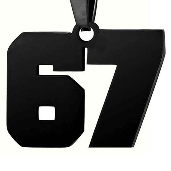 Подвеска-ожерелье с номером 67 из нержавеющей стали для мужчин, отцов, братьев, баскетбольное ожерелье, гипоаллергенное ювелирное изделие, подарок