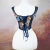 Vintage Van Gogh Oil Painting Art Corset Top Women Jacquard Brocade Bustier Aesthetic Sleeveless Slim Fit Bodice