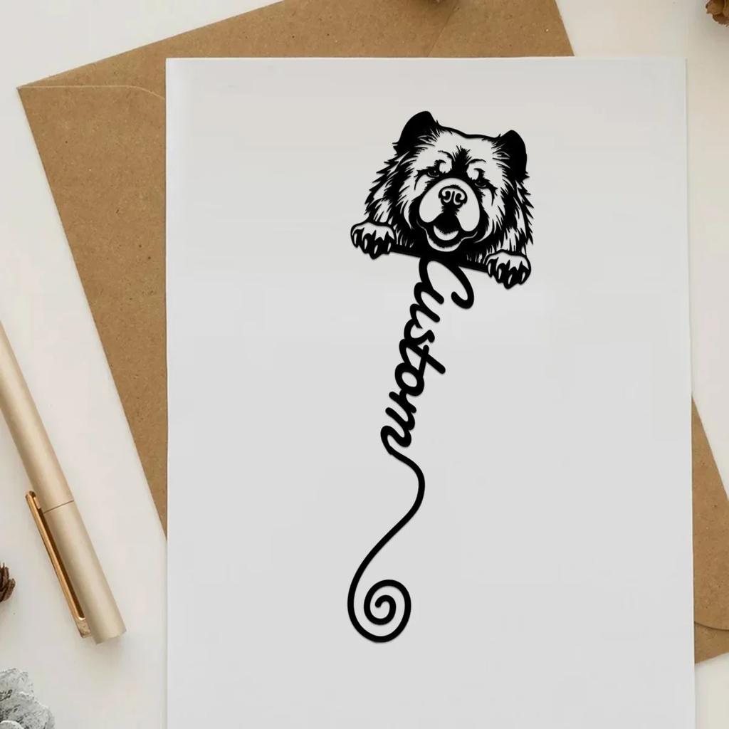 Vintage Metal Bookmark, Chow Chow Dog Lover Gift, Back to School Accessory, Teacher Appreciation Present, Unique Reading Page Marker