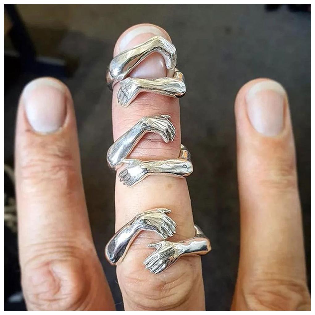 Винтажное открытое кольцо, регулируемое, помолвочное, свадебное, сувениры для вечеринки, парное, на фалангу, ручное украшение, персонализированные подарки, аксессуары