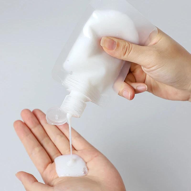 10 шт. 30/50/мл Дозатор для лосьона Сумка для путешествий Многоразовые пакеты для шампуня Жидкий герметичный Заправляемая косметическая упаковка Контейнер для хранения