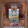 Flower Butterflies Wind Chime Diamond Painting Home Decor 5D DIY Diamond Painting Dots Pendant for Garden Window Decoration