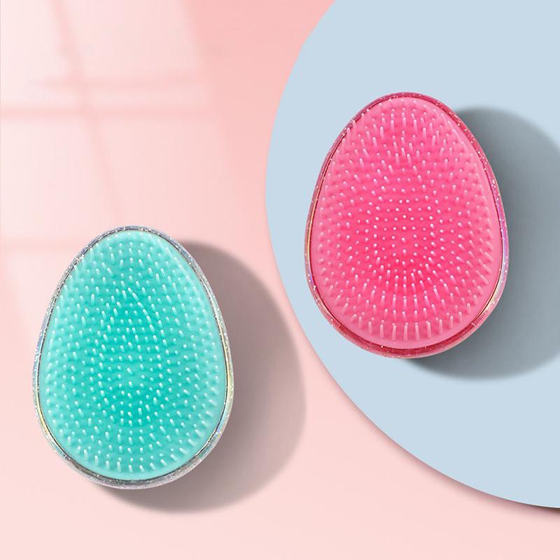 1 шт. Мини-щетка для волос в форме яйца, круглая мягкая расческа для распутывания волос, расческа для укладки волос, парикмахерская расческа