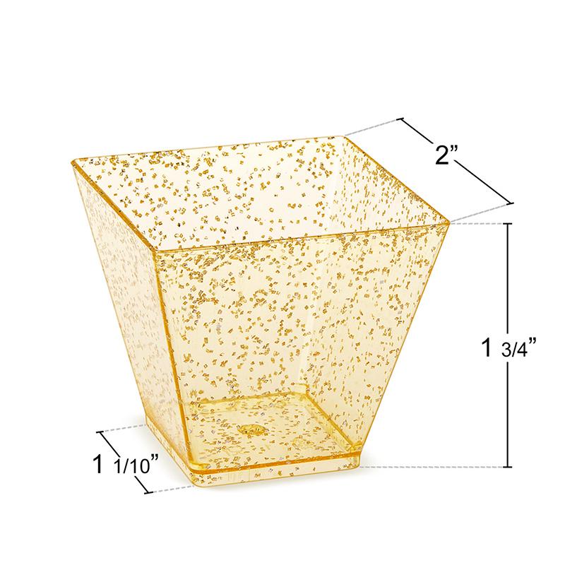 10 шт. Пластиковые стаканчики для десерта трапециевидной формы одноразовые контейнеры для торта и десерта