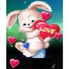 Full 5D Diy Diamond Painting Caring Rabbit Embroidery Cross Stitch Home Decor Handmade Gift