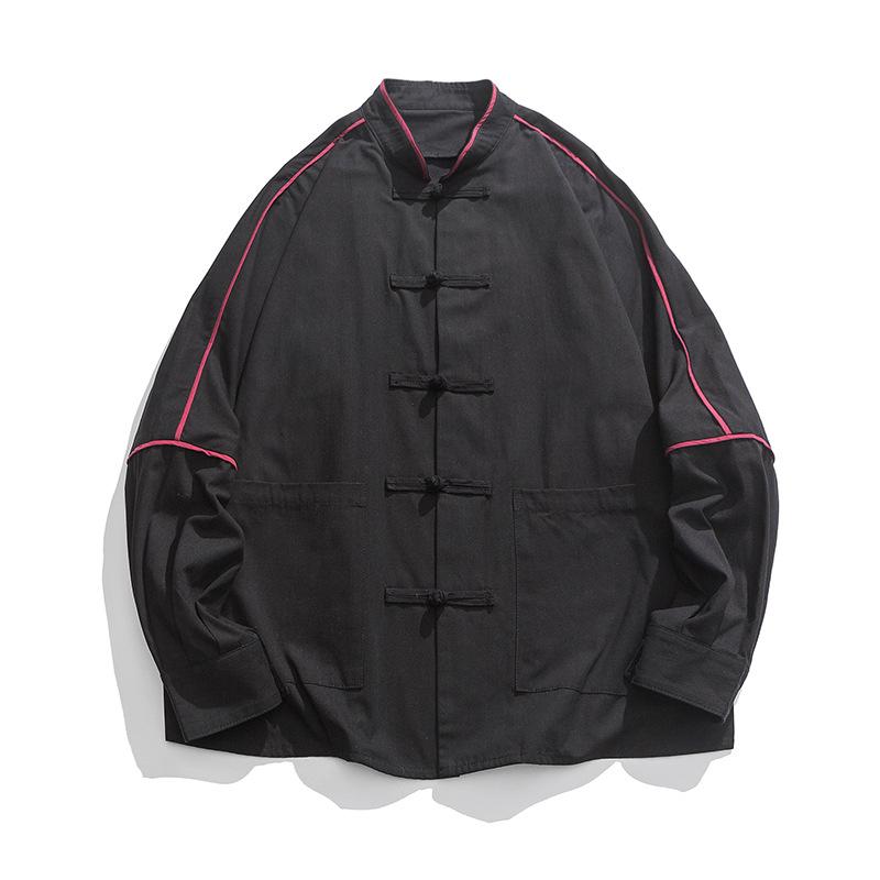 Новая комбинированная хлопковая и льняная полированная темная куртка в стиле Ямамото большого размера в китайском стиле