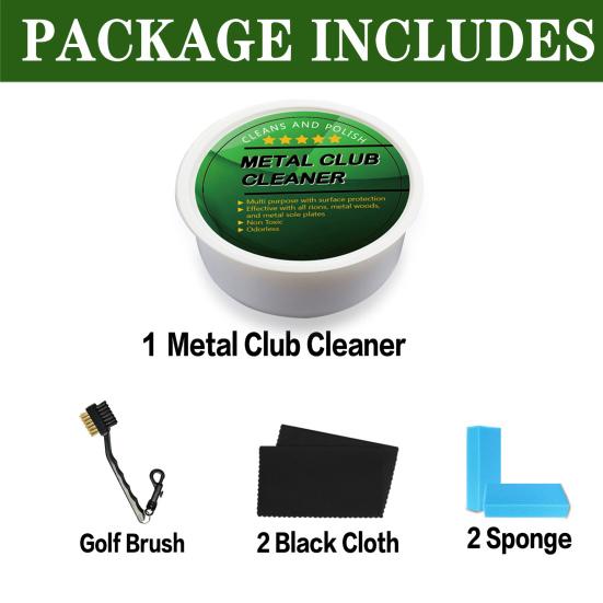 Очиститель для металлических клюшек для гольфа Средство для удаления ржавчины Набор для полировки утюгов для гольфа Клинья Паттеры Очиститель для щеток Губка Аксессуары для гольфа Набор для ухода за клюшками для гольфа