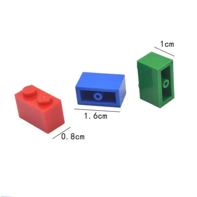 40 шт. толстые кирпичи 1x2 точек DIY строительные блоки фигурки образовательные творческие размеры совместимы с 3004 ABS игрушки для детей