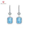 Luxury Women Square Zircon Earrings Wedding Engagement Party Gift