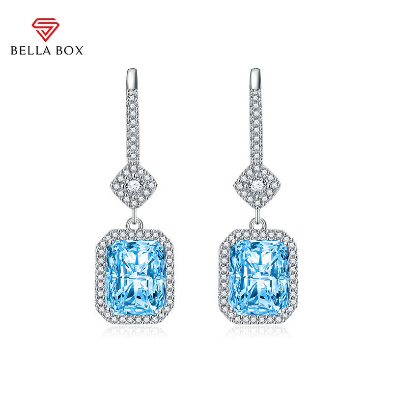 BELLA BOX Роскошные женские квадратные серьги с цирконом, подарок на свадьбу и помолвку
