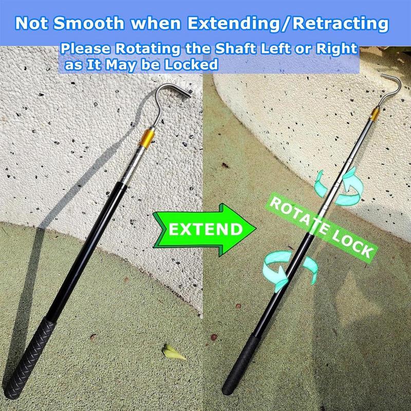 Телескопический шест для тента для автофургона, металлический шест, выдвижной механизм для открывания тента для автофургона, многофункциональный тяговый стержень с резиновой ручкой, портативный для автофургона