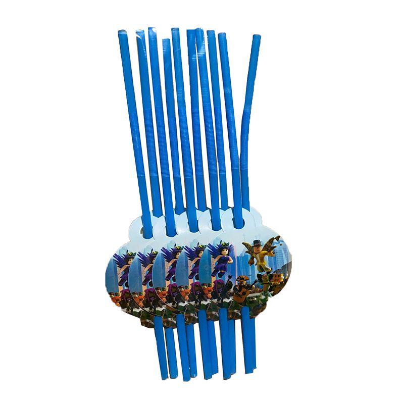 Яркие товары для вечеринки в стиле Roblox для детских празднований дня рождения с баннерами и топперами для торта