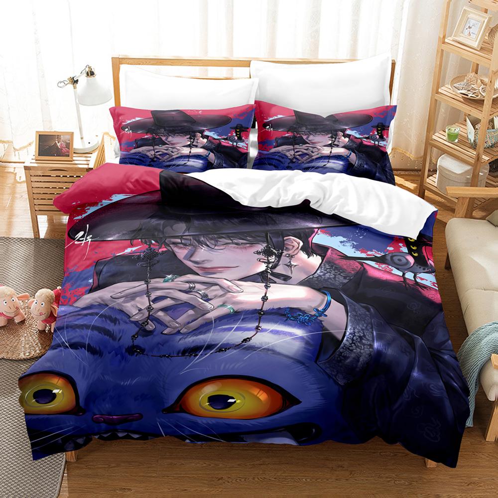 Cartoon D-Demon-Hunters Bedding Set K-POP Duvet Cover Set Soft Single Twin Size Home Decor Birthday Gift Four Seasons Home Decor