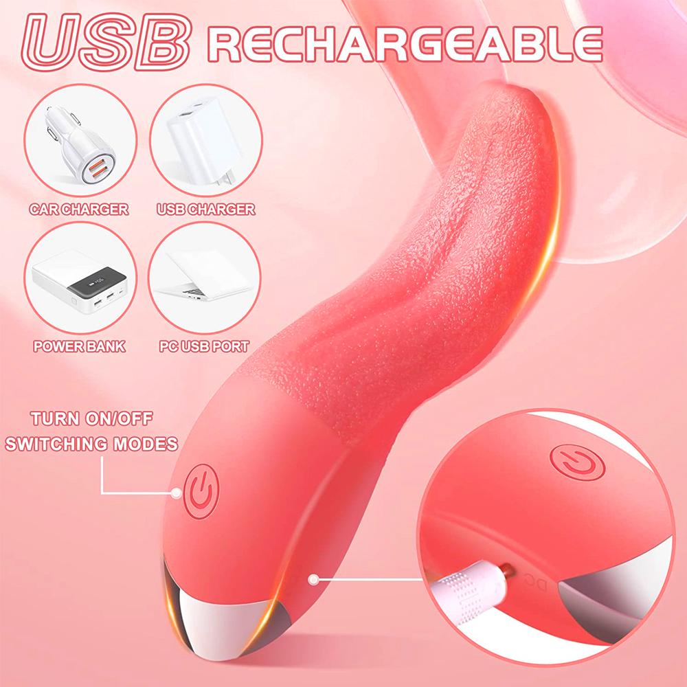 10 Mode Tongue Licking Vibrator Mini Sex Toys for Women Clit Stimulator G-spot Nipple Female Masturbator Couples Product