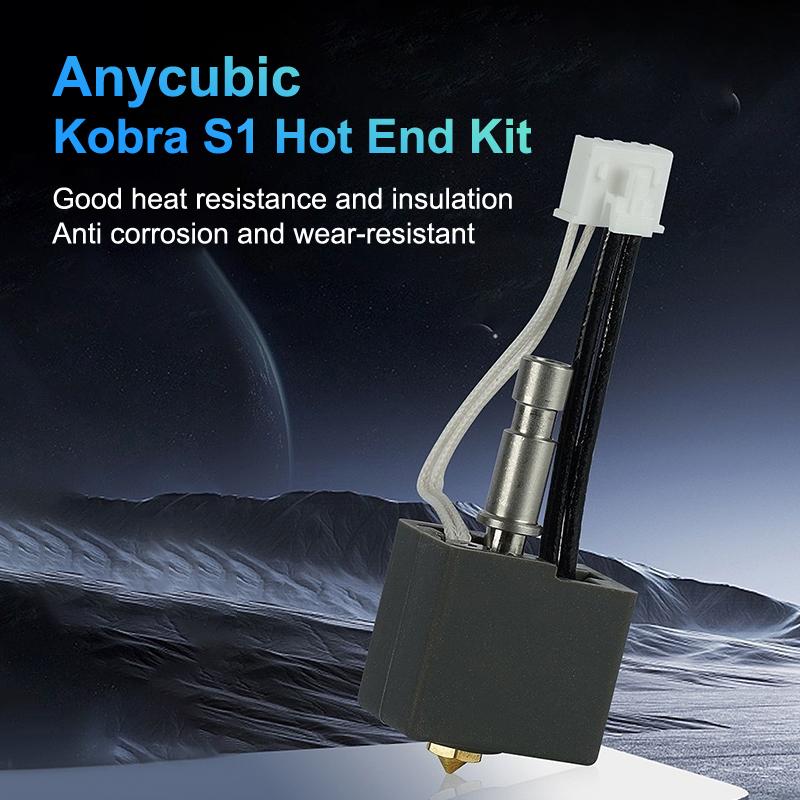 Комплект хотэнда для Anycubic Kobra S1, латунное сопло из закаленной стали 0,4 0,8 1,0 мм, сопло с быстрой заменой для Anycubic Kobra S1 Combo/Ace Pro